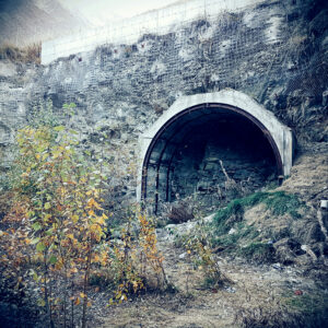 weird tunnel in the Swiss Alps