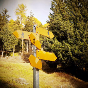 hiking signpost
