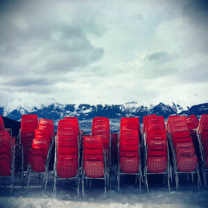 red chairs