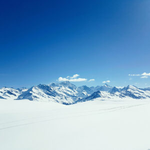 White landscape in the Swiss Alps